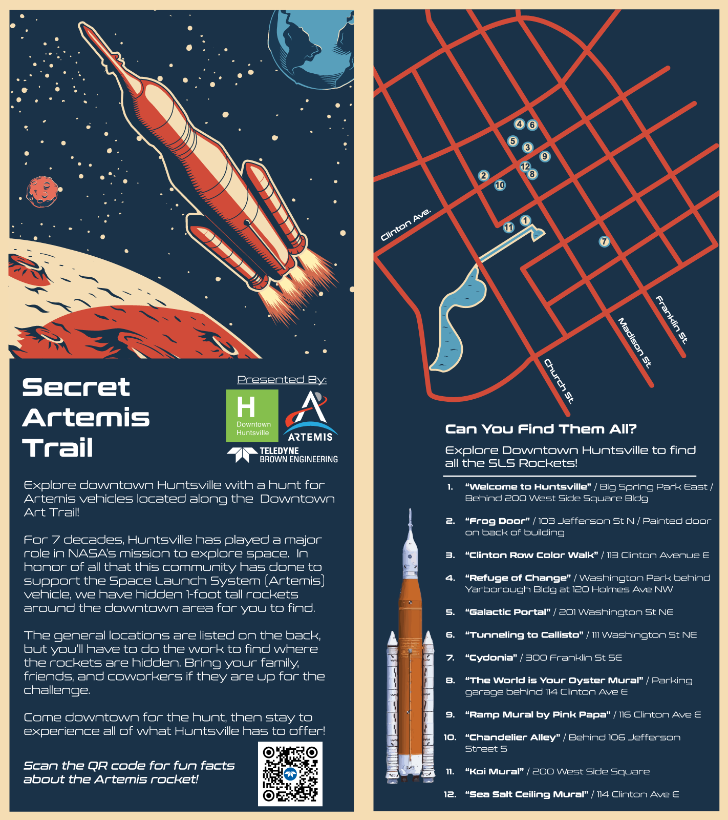 Secret Artemis Scavenger Hunt Map